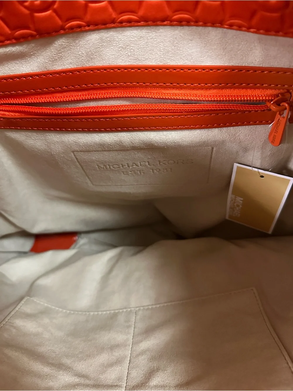 Michael Kors Large Neoprene Embossed Tote Bag NWT